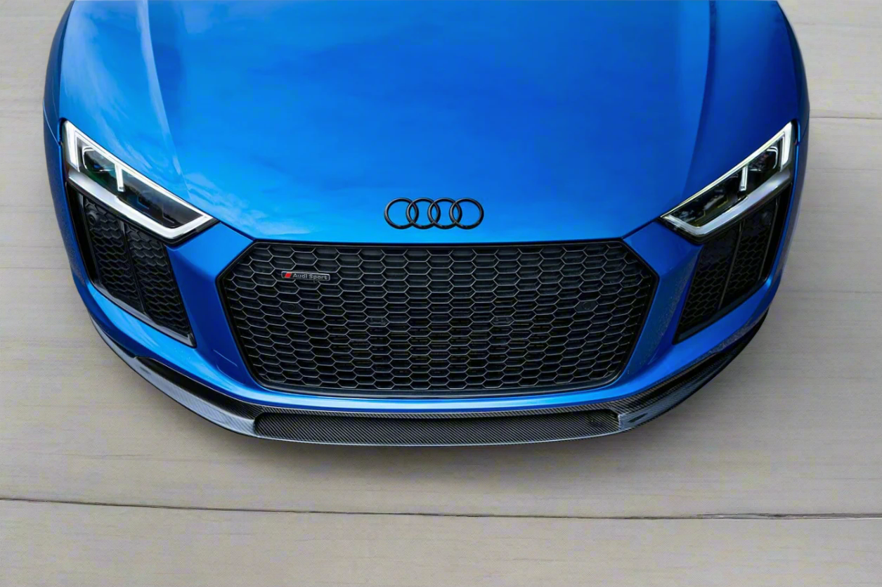 Audi R8 V10 Gen 2 Carbon Fiber Front Lip – V Style Aerodynamic Upgrade