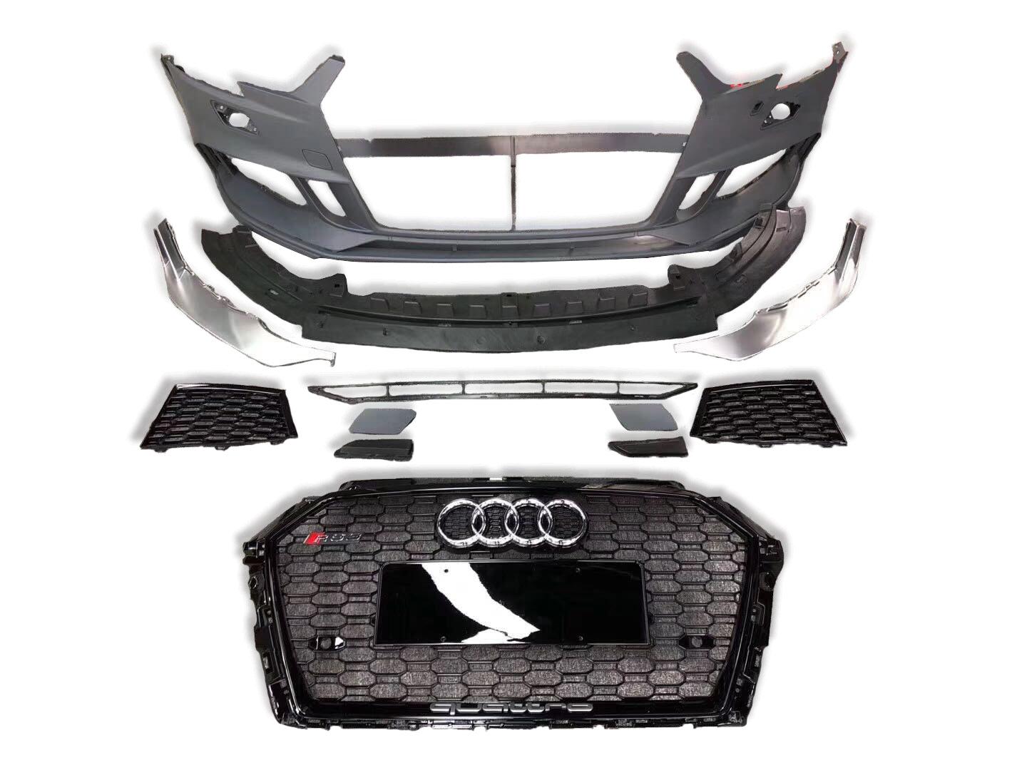 RS3 front bumper conversion kit for Audi 8V A3/S3 Sedan