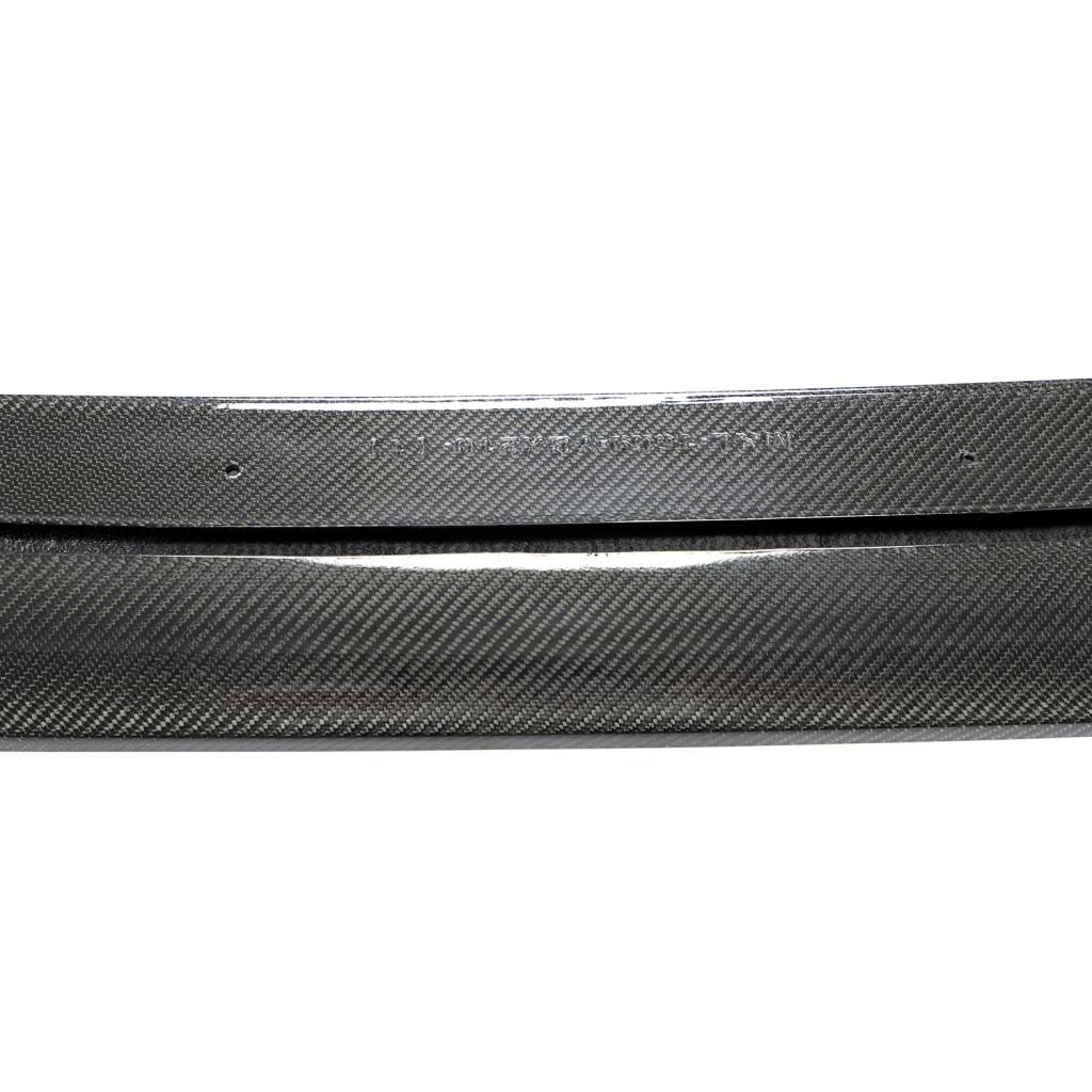 Aerodynamic carbon fiber front lip on Audi S5 B9 S Line Sportback