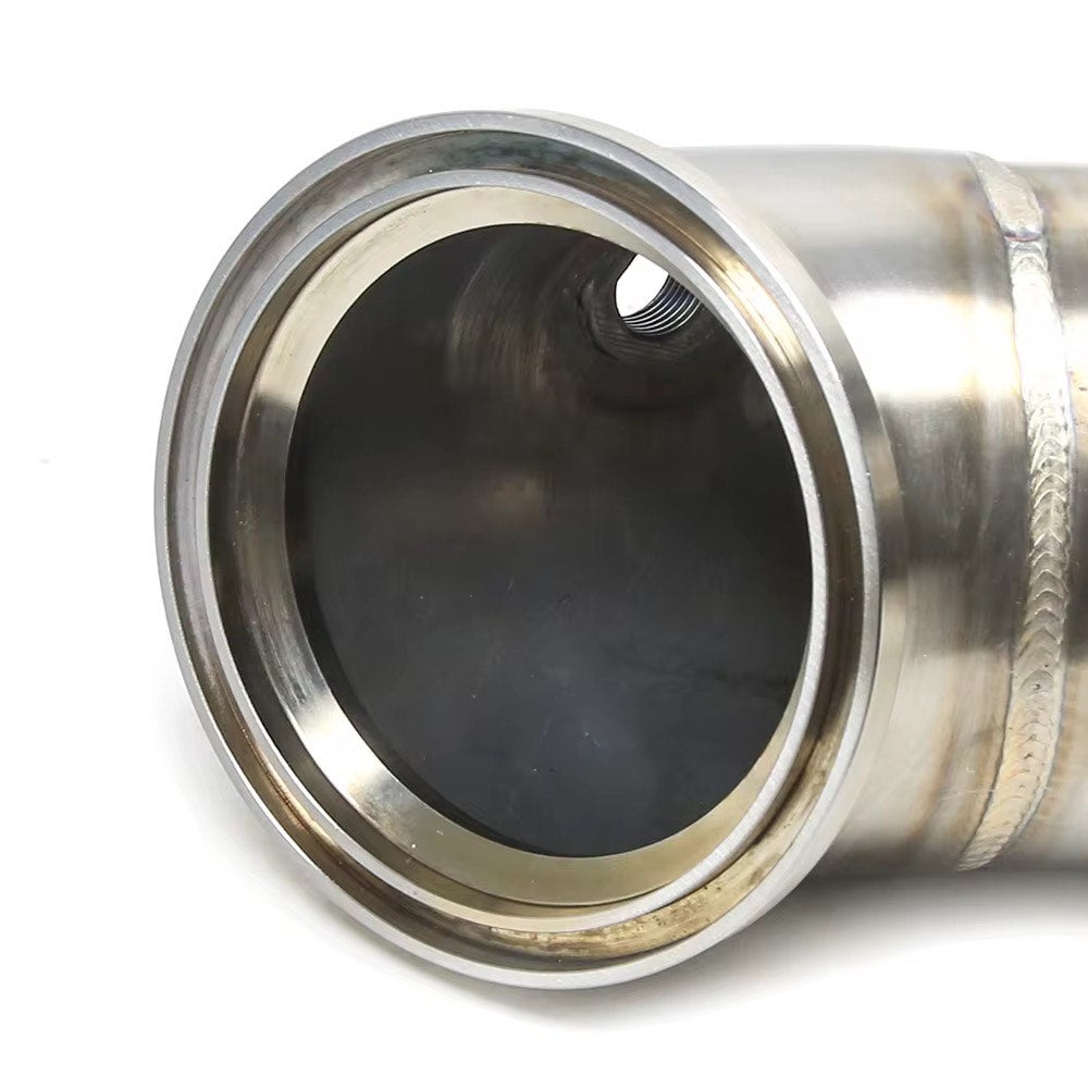 BMW B48 downpipe with mandrel bends for improved turbo performance