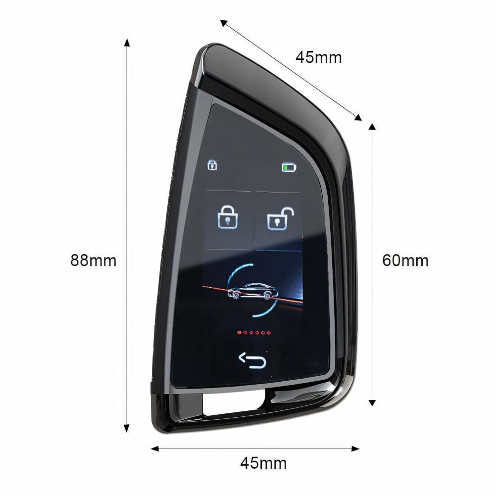 Modern LED touch key fob upgrade for BMW with sleek design