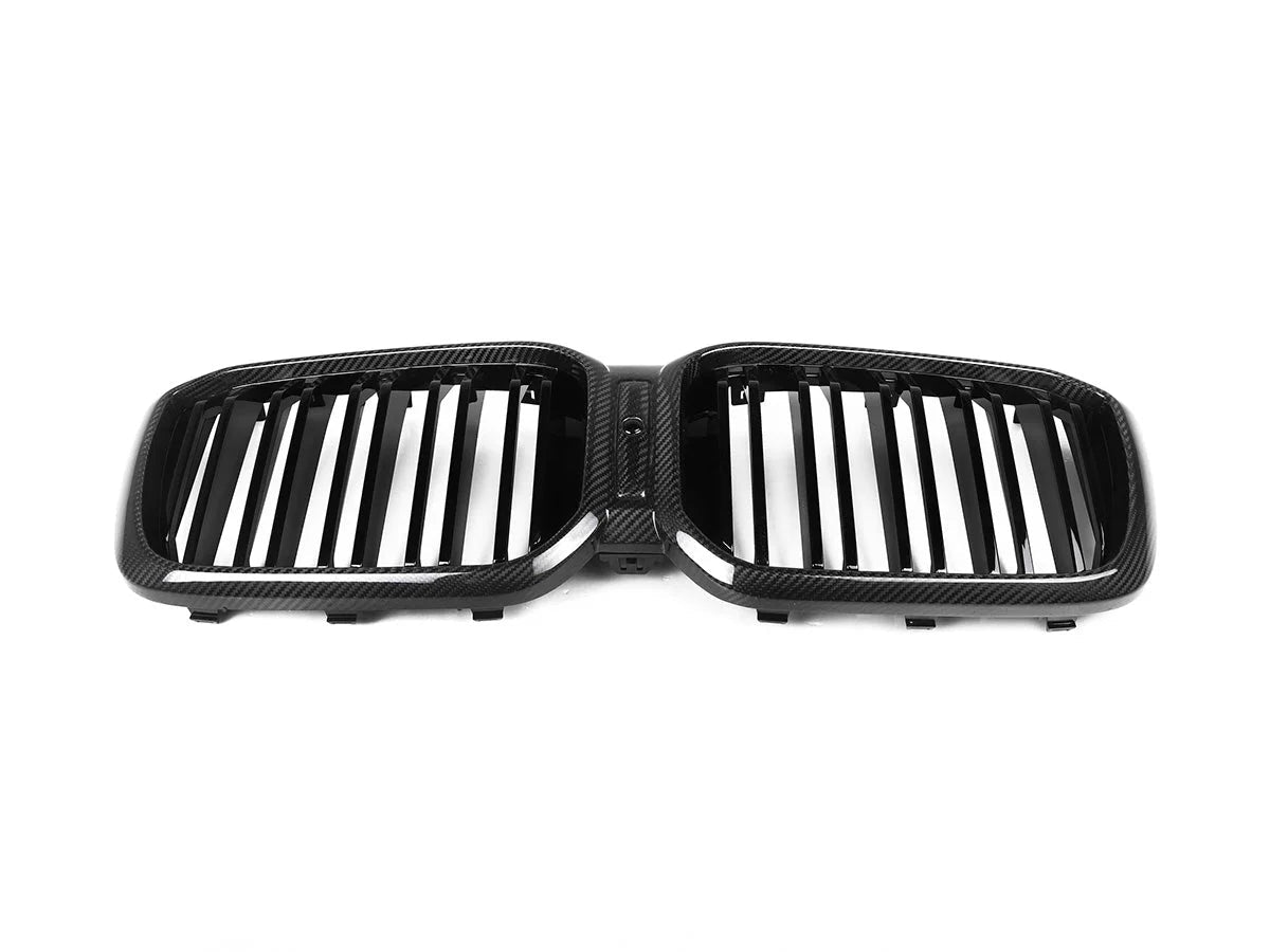 Premium Carbon Fiber Dual Slat Grilles for BMW G01 X3 LCI Upgrade
