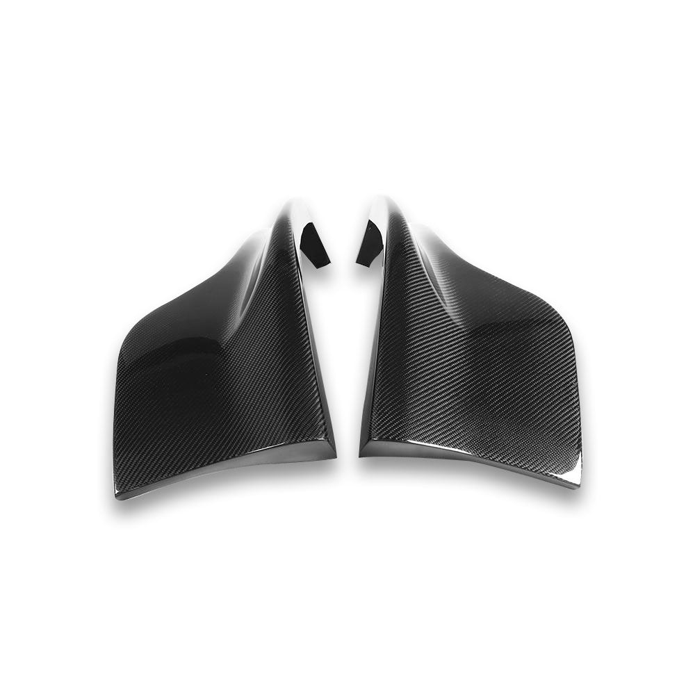 BMW E60 front bumper before and after carbon fiber lower splitters installation