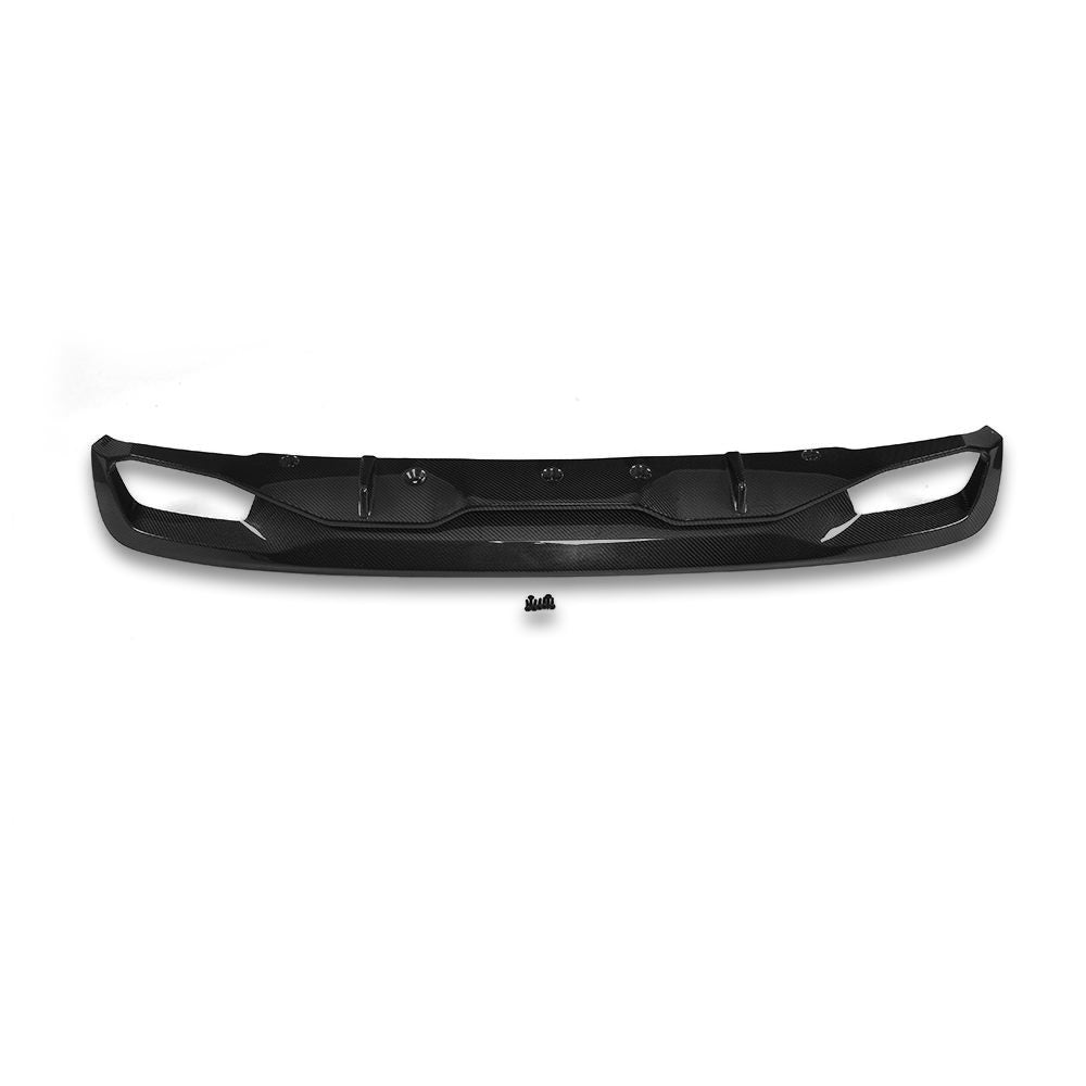 Close-up of BMW G30 5 Series Performance Carbon Fiber Diffuser