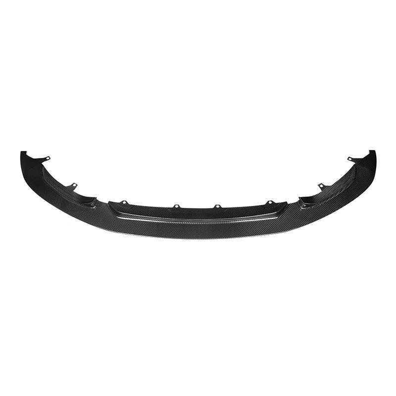 Close-up of BMW F80 M3 carbon fiber front lip detailing