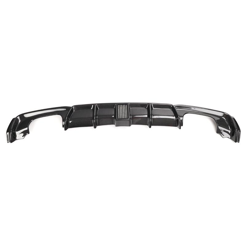 BMW F30 Rear Diffuser with Integrated Brake Light - Premium Carbon Fiber