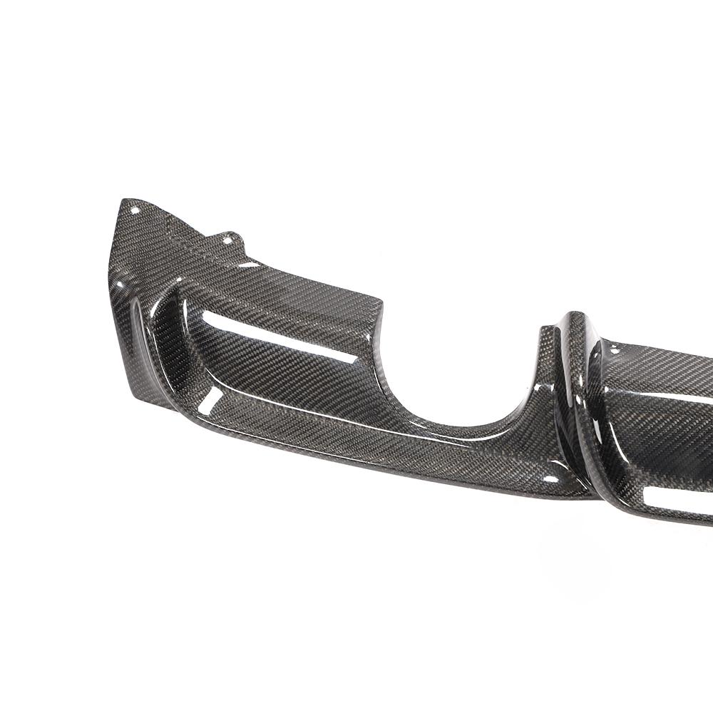 Custom BMW F30 Rear Diffuser with Integrated Brake Light - Carbon Fiber