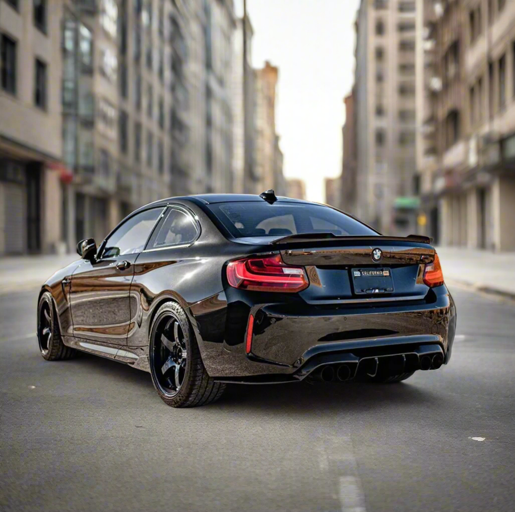 BMW F87 M2 CS Style Carbon Fiber Trunk Spoiler - Side View