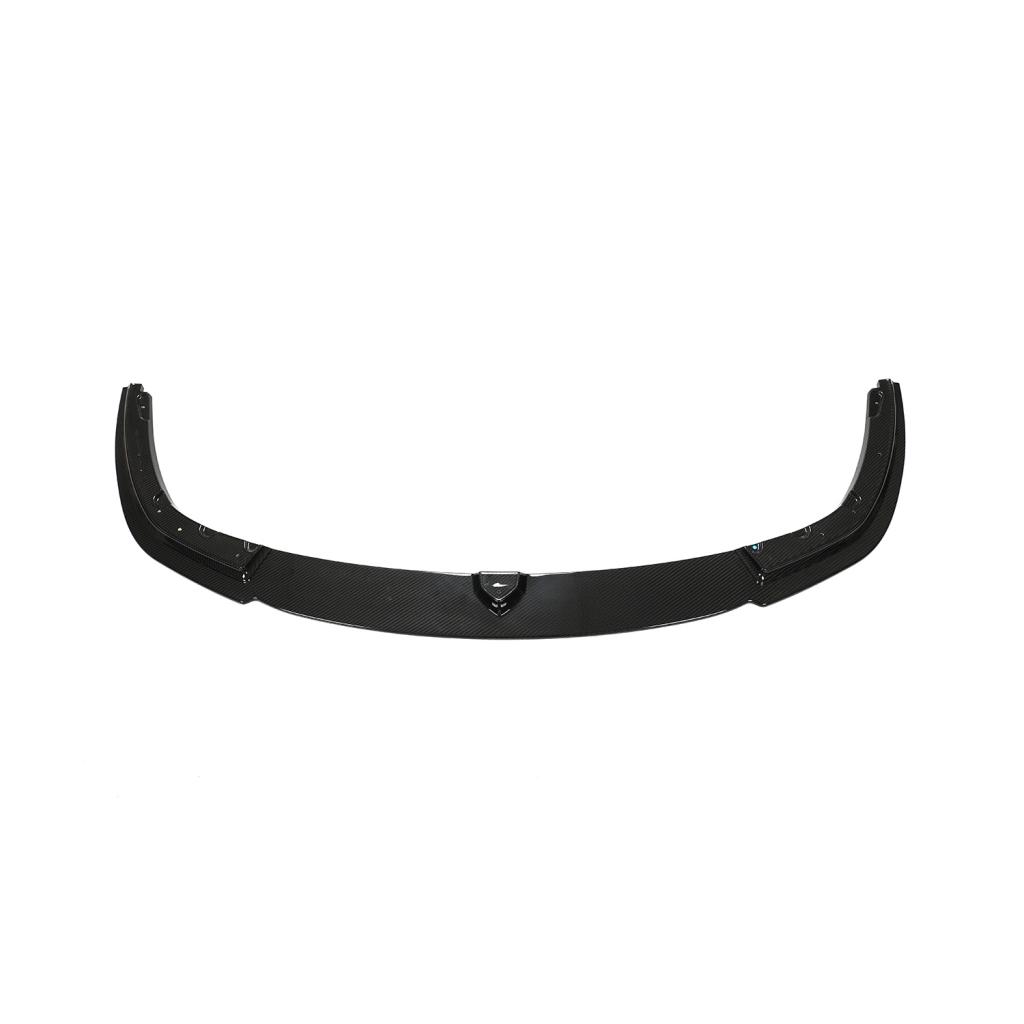 Premium carbon fiber BMW F92 M8 front splitter detailed texture view