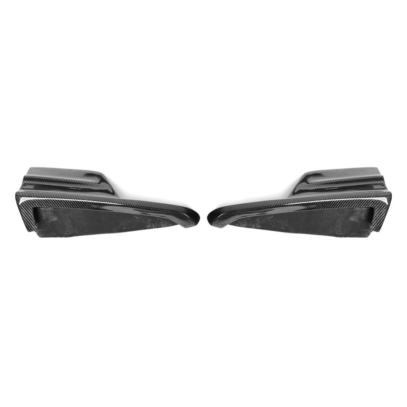 BMW F95 X5M rear splitters with aggressive styling in carbon fiber