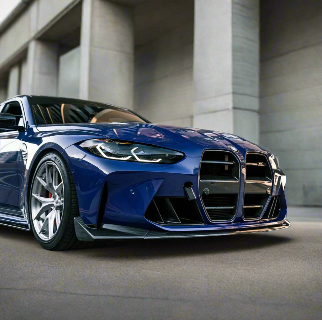Carbon fiber front lip BMW G80 M3 performance aero upgrade