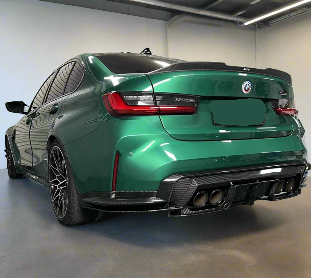 PSM Style Carbon Fiber Rear Diffuser for BMW G80 M3 Sedan
