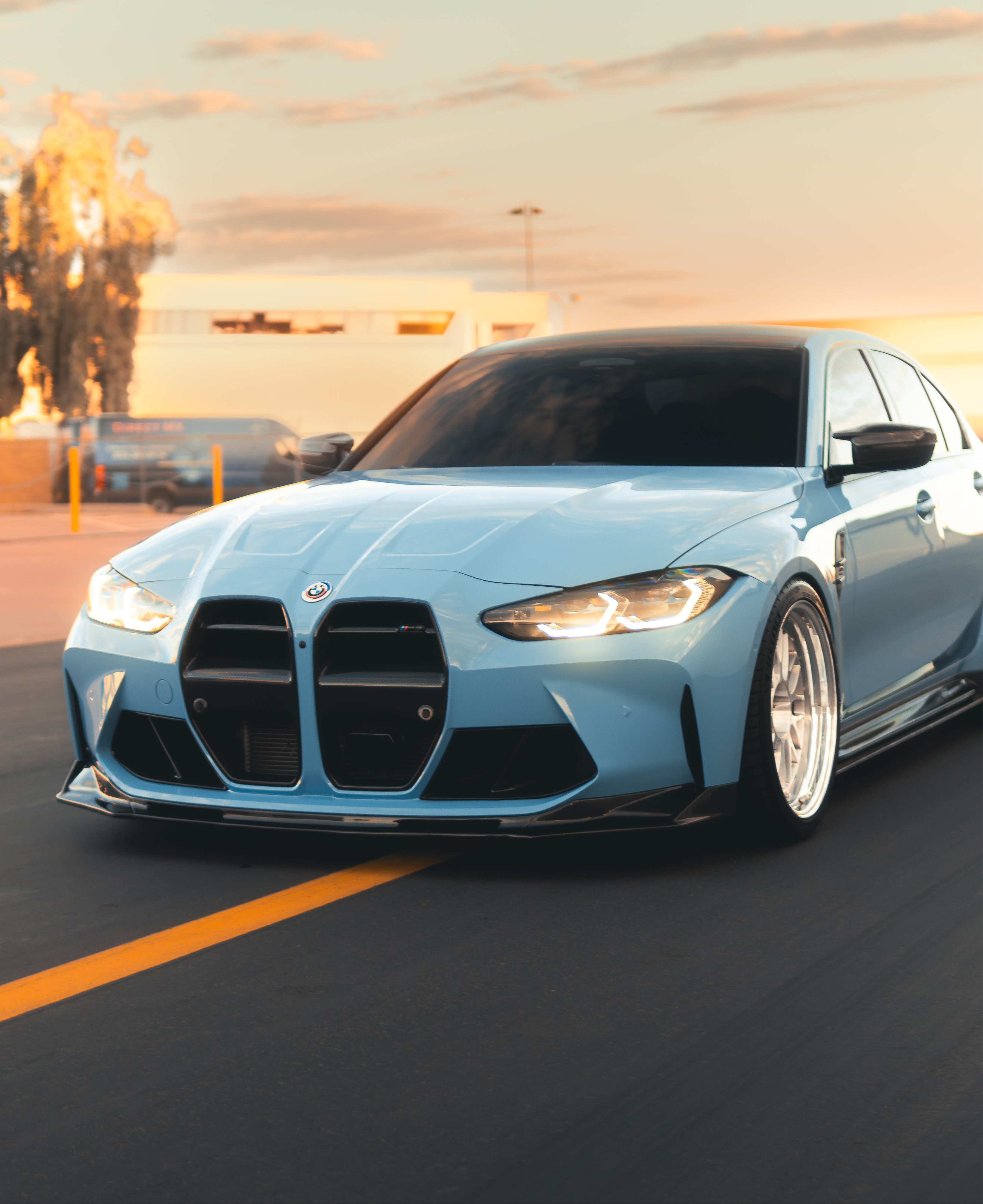 BMW G82 M4 carbon fiber V style lip kit