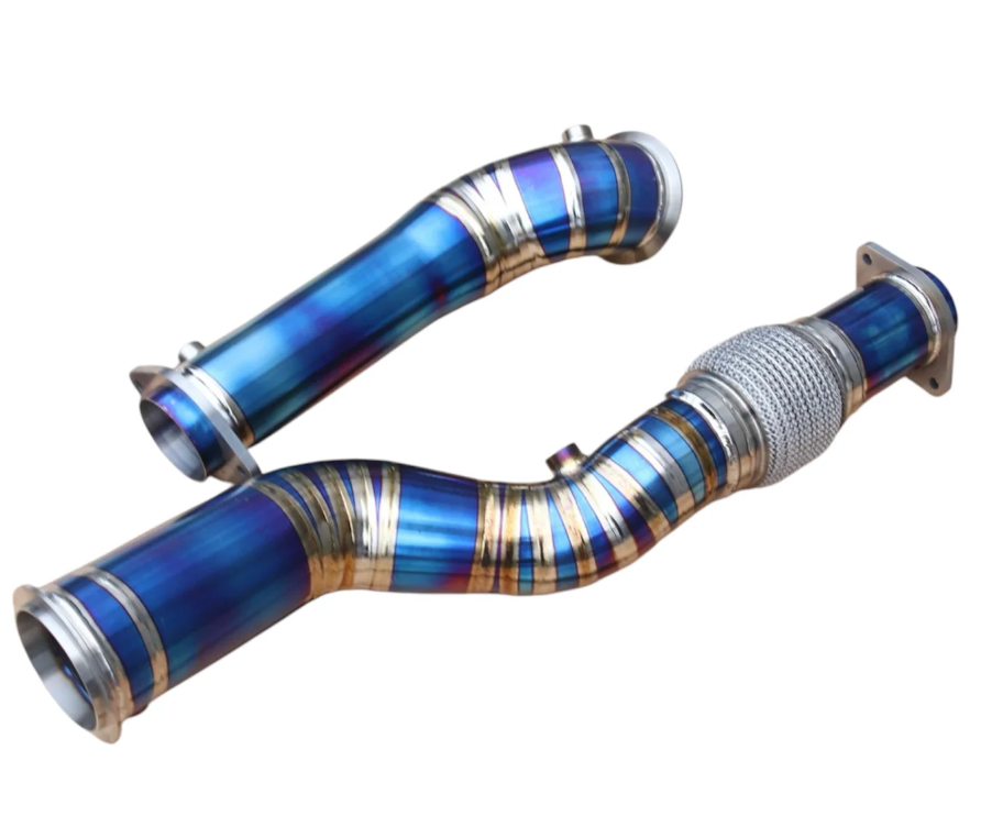 G8X G87 M2 Titanium Catless Downpipes - High-Performance Exhaust for BMW