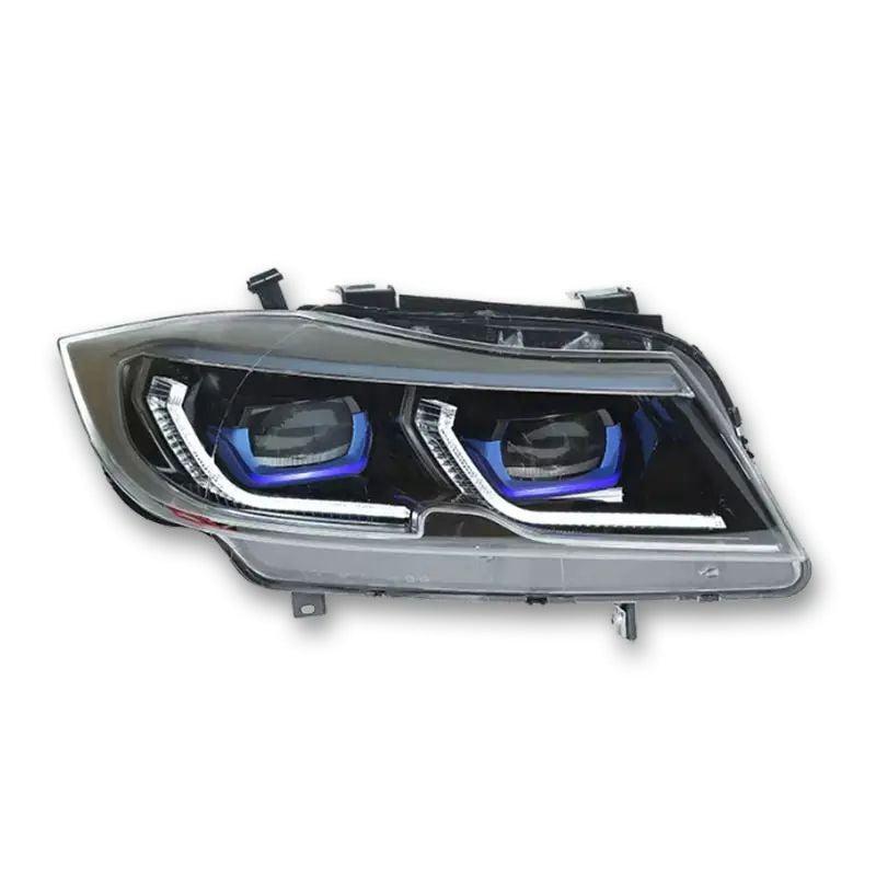 Laser style LED headlights BMW E90 3 Series front view