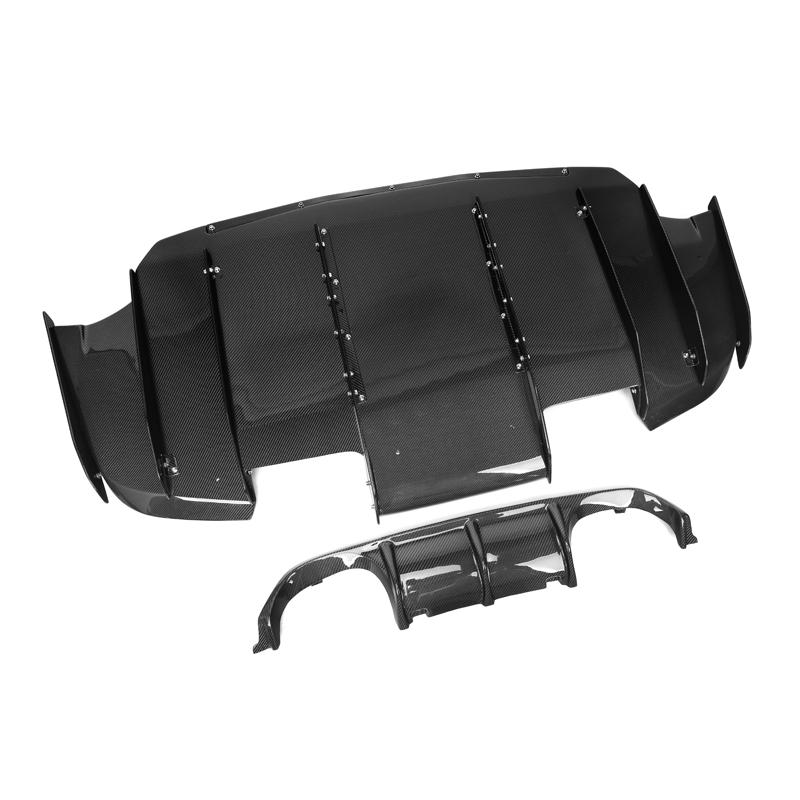Gloss carbon fiber rear diffuser enhancing BMW M4 aerodynamics – BMW M3 M4 upgrade