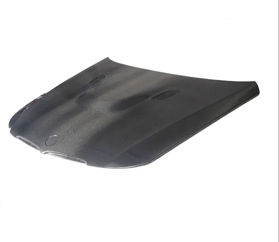 Close-up of M3 style carbon fiber hood vents for BMW E90 E92 E93