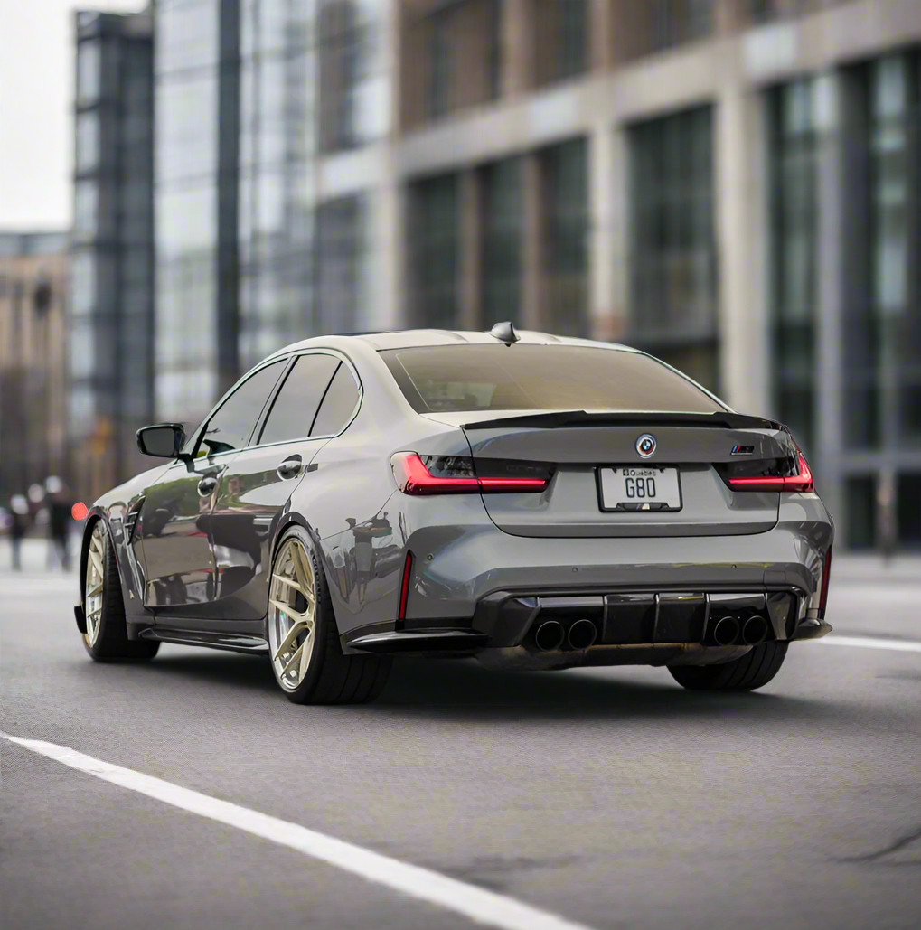 M4 Style Carbon Fiber Trunk Spoiler for BMW G80 M3 & G20 3 Series