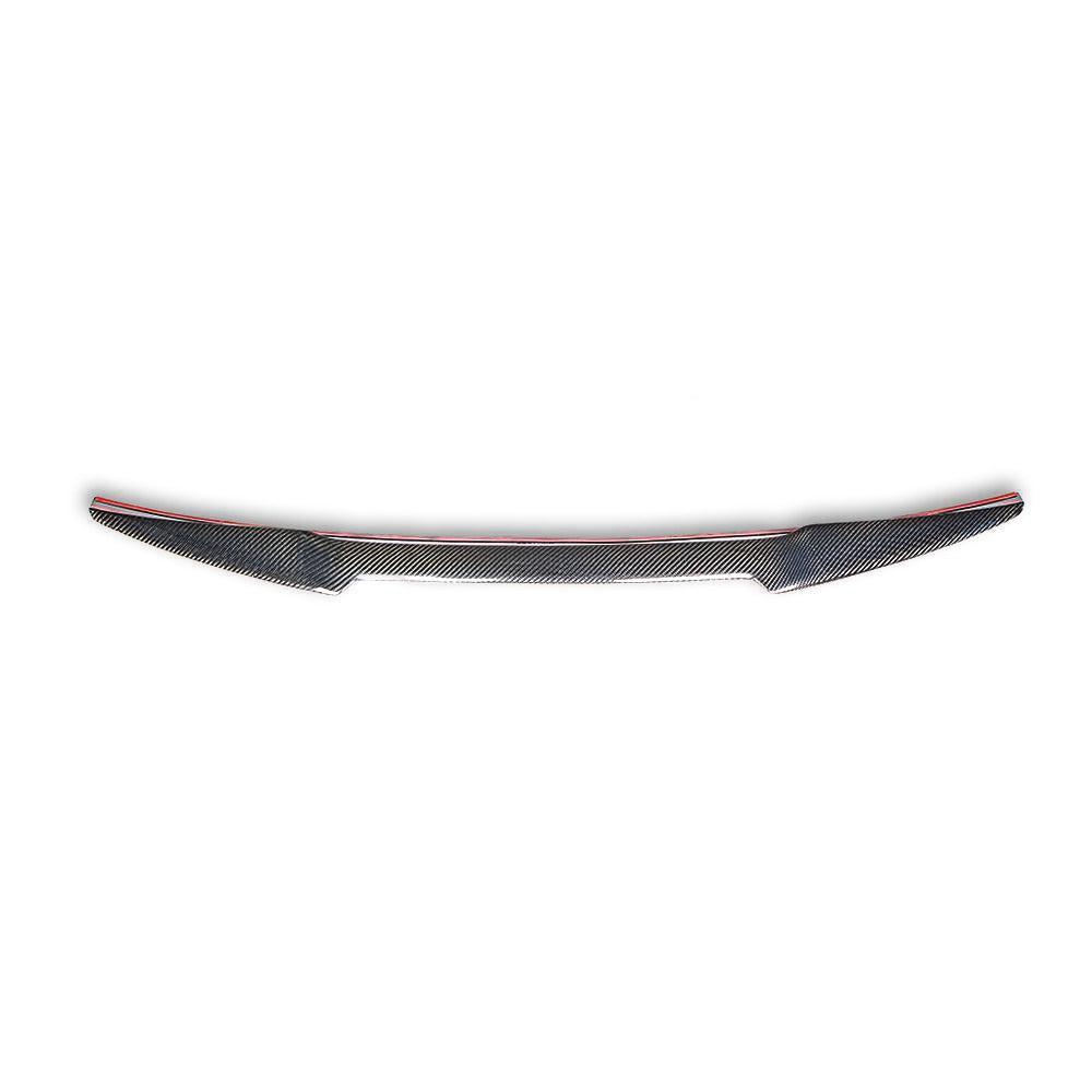 BMW E46 M3 carbon fiber trunk spoiler installed rear view