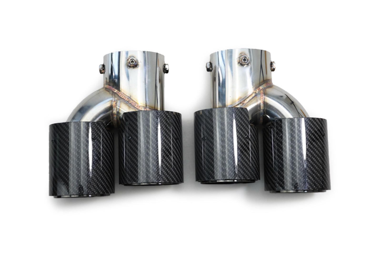 BMW G20 3 Series Carbon Fiber Exhaust Tips - Aggressive MP Style