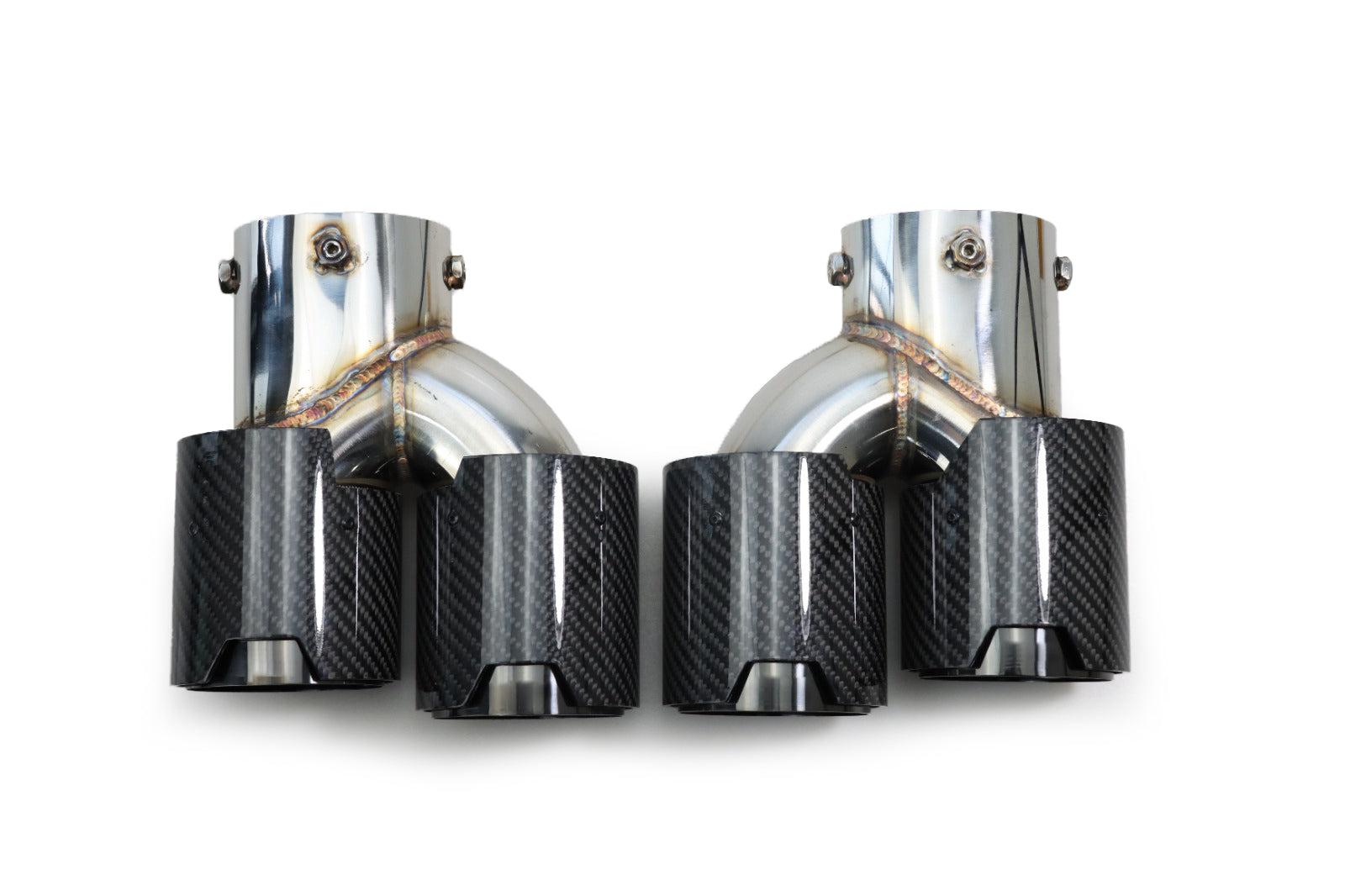 Enhance BMW G20 3 Series with MP Style Carbon Fiber Quad Exhaust Tips