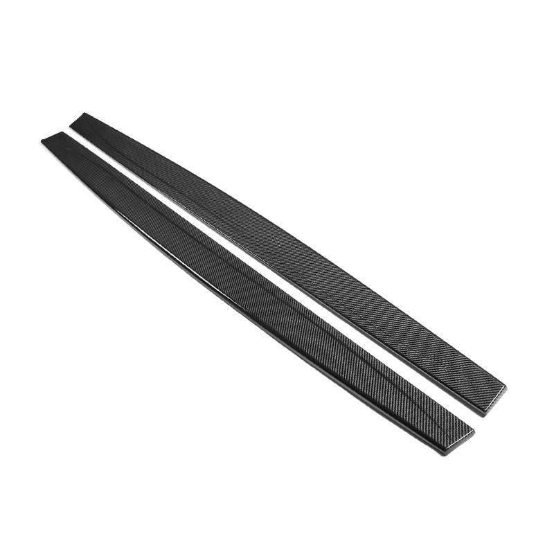 Glossy Carbon Fiber Side Skirts Extensions for BMW F80 M3 & F82/F83 M4