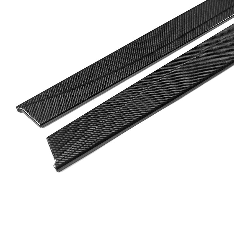 MP Style Carbon Fiber Side Skirts for BMW M3 M4 - Glossy Finish & UV Protection