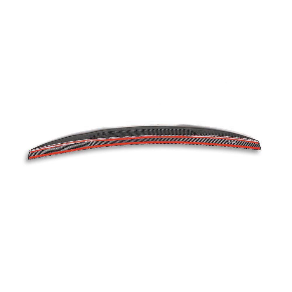 Side profile view of BMW E46 M3 carbon fiber PSM spoiler