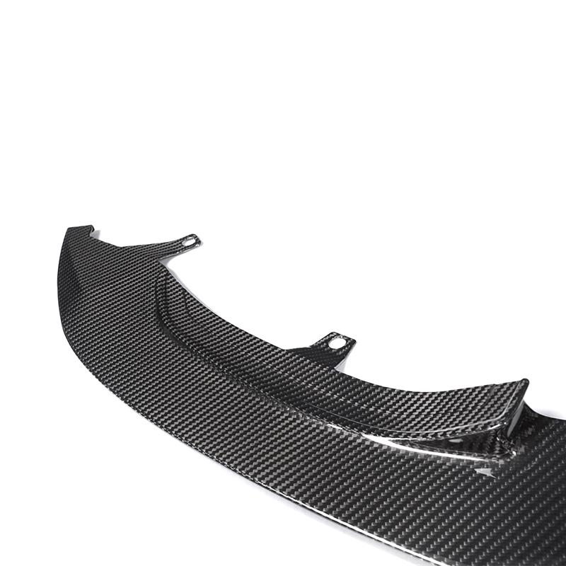 Lightweight BMW F80 M3 carbon fiber front splitter installed