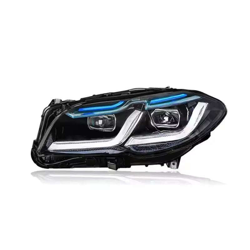Close-up of BMW F10 M5 LCI LED Headlights detailing