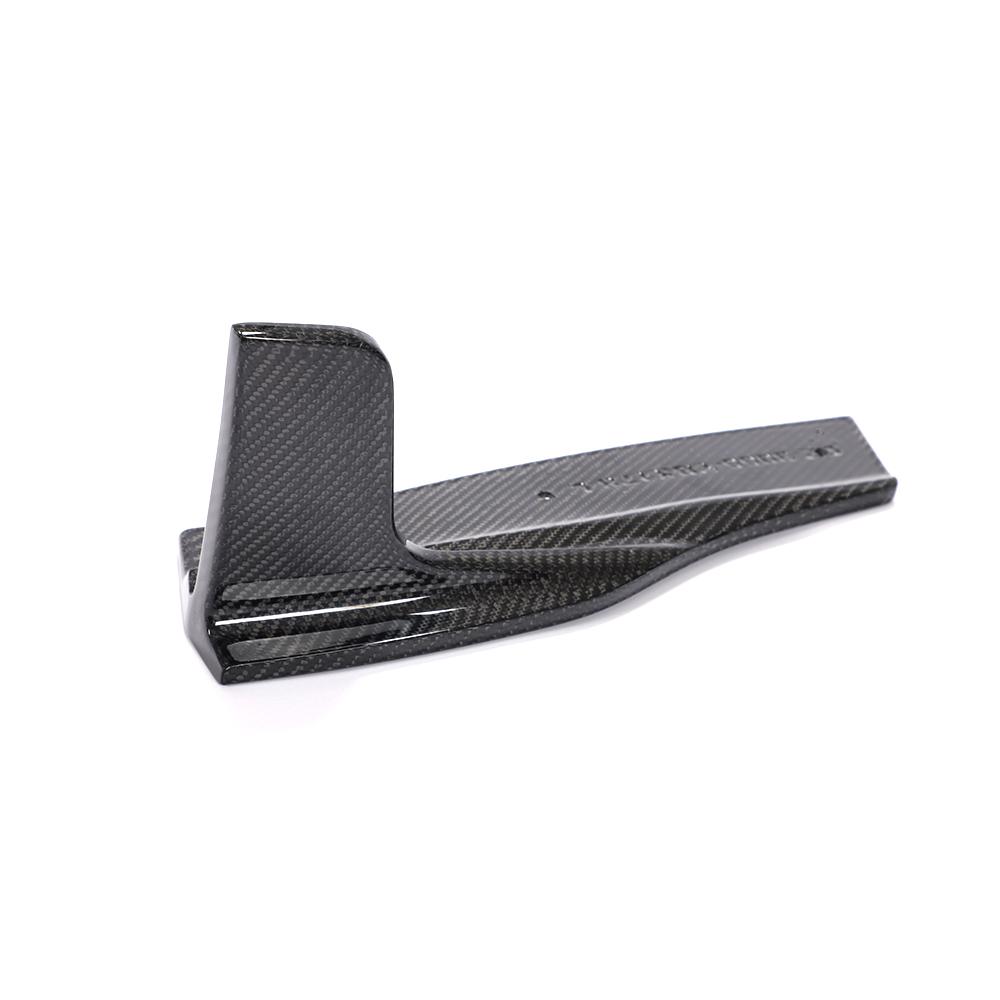 Close-up of Carbon Fiber Rear Canard Splitters for Audi B9 S5 Sportback