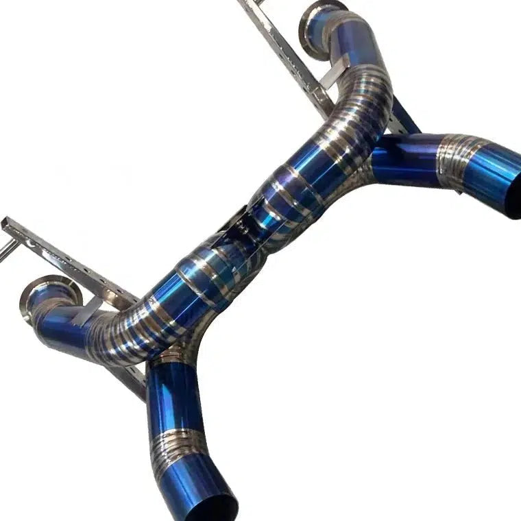 Lightweight straight pipe exhaust system Lamborghini Aventador SVJ