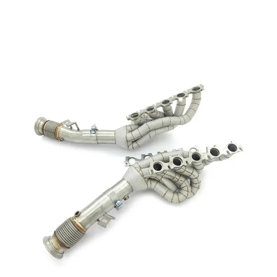 High-Performance Exhaust Manifold Headers and Catless Secondary Pipes for Lamborghini Huracan V10 Engine