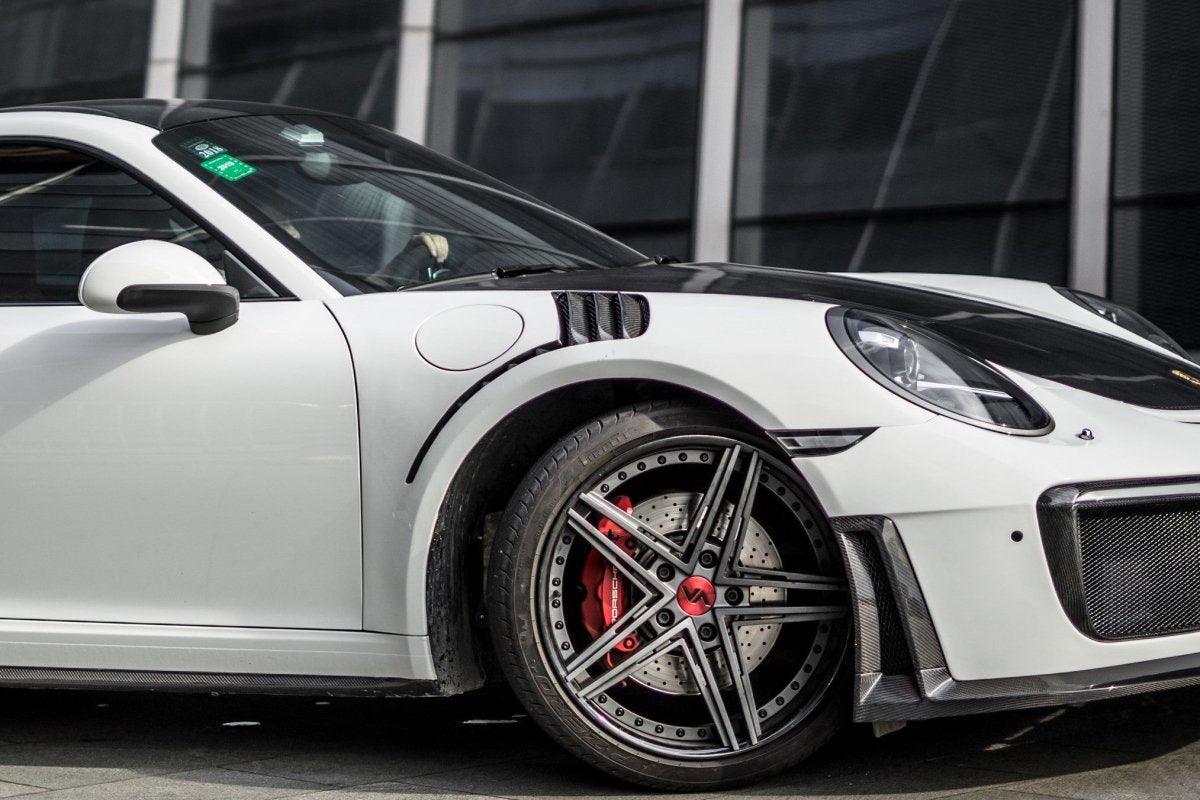 Porsche 911 991 front fenders carbon fiber and FRP for 991.1 and 991.2 models