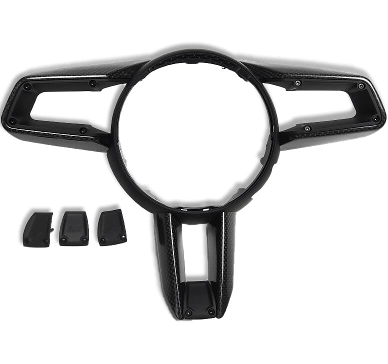 Porsche 992 Carrera Carbon Fiber Steering Wheel Trim - Luxury Interior Upgrade