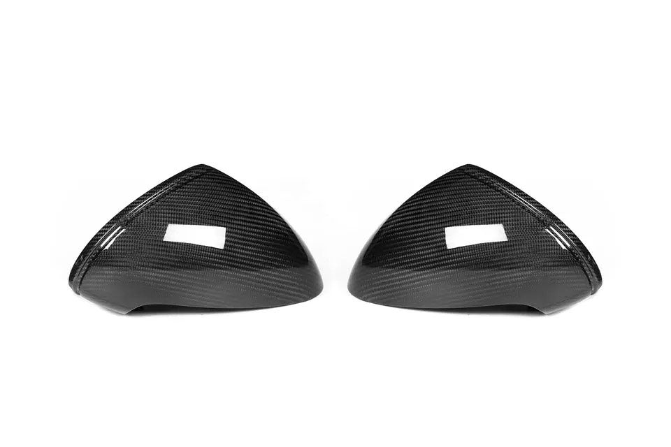 Porsche Boxster carbon fiber mirror caps installed