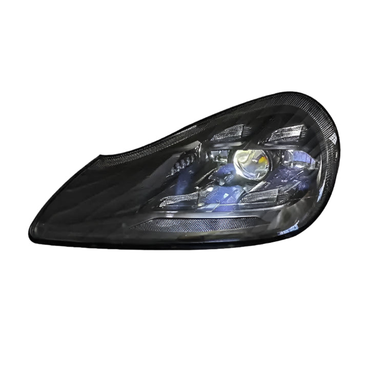 Close-up of Porsche 9PA Cayenne LCI style LED headlight design