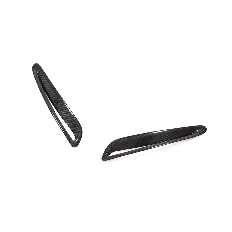 Toyota A90 Supra carbon fiber hood vent scoop trim – front view
