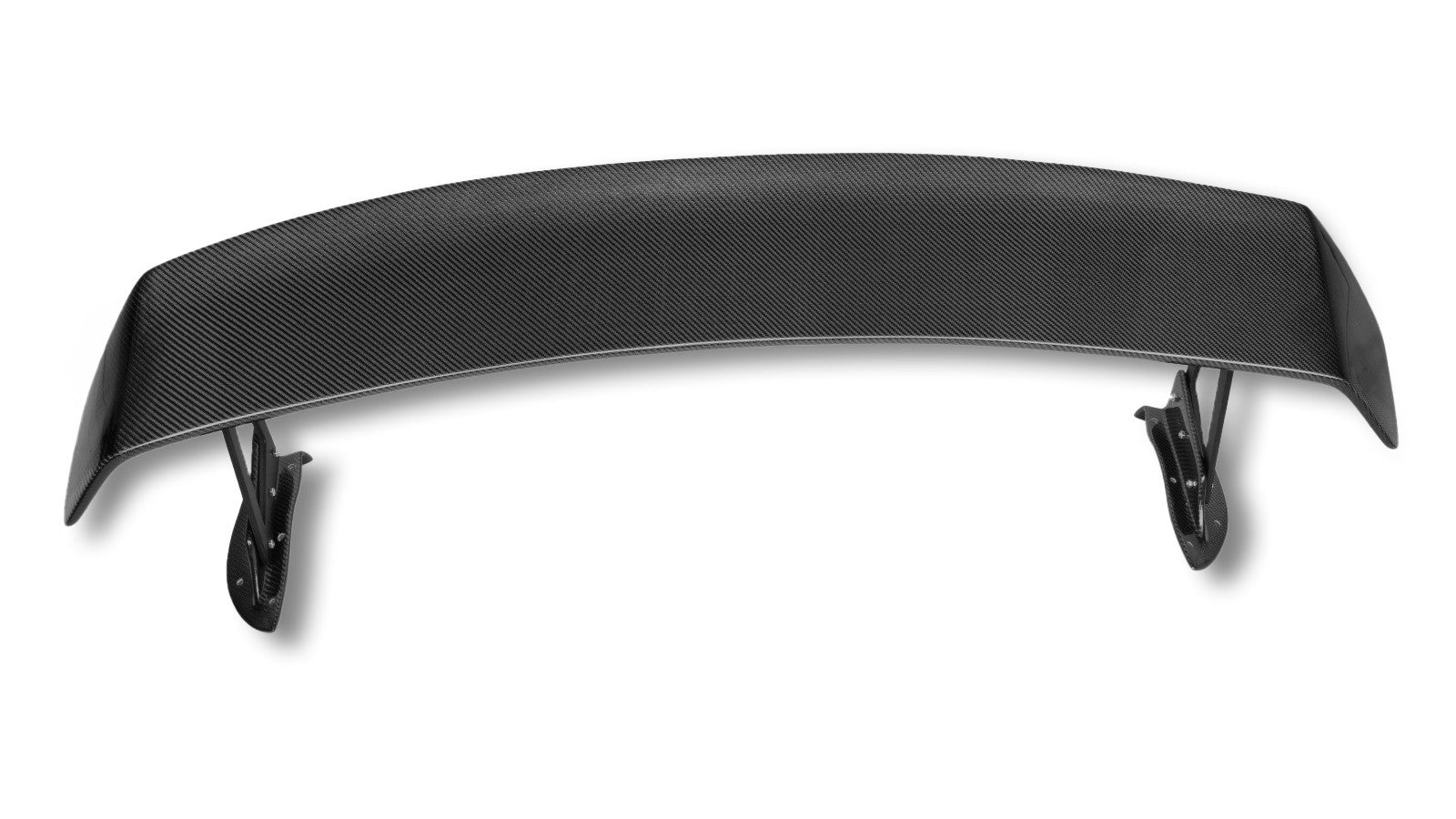 Toyota A90 Supra rear wing installed on white coupe