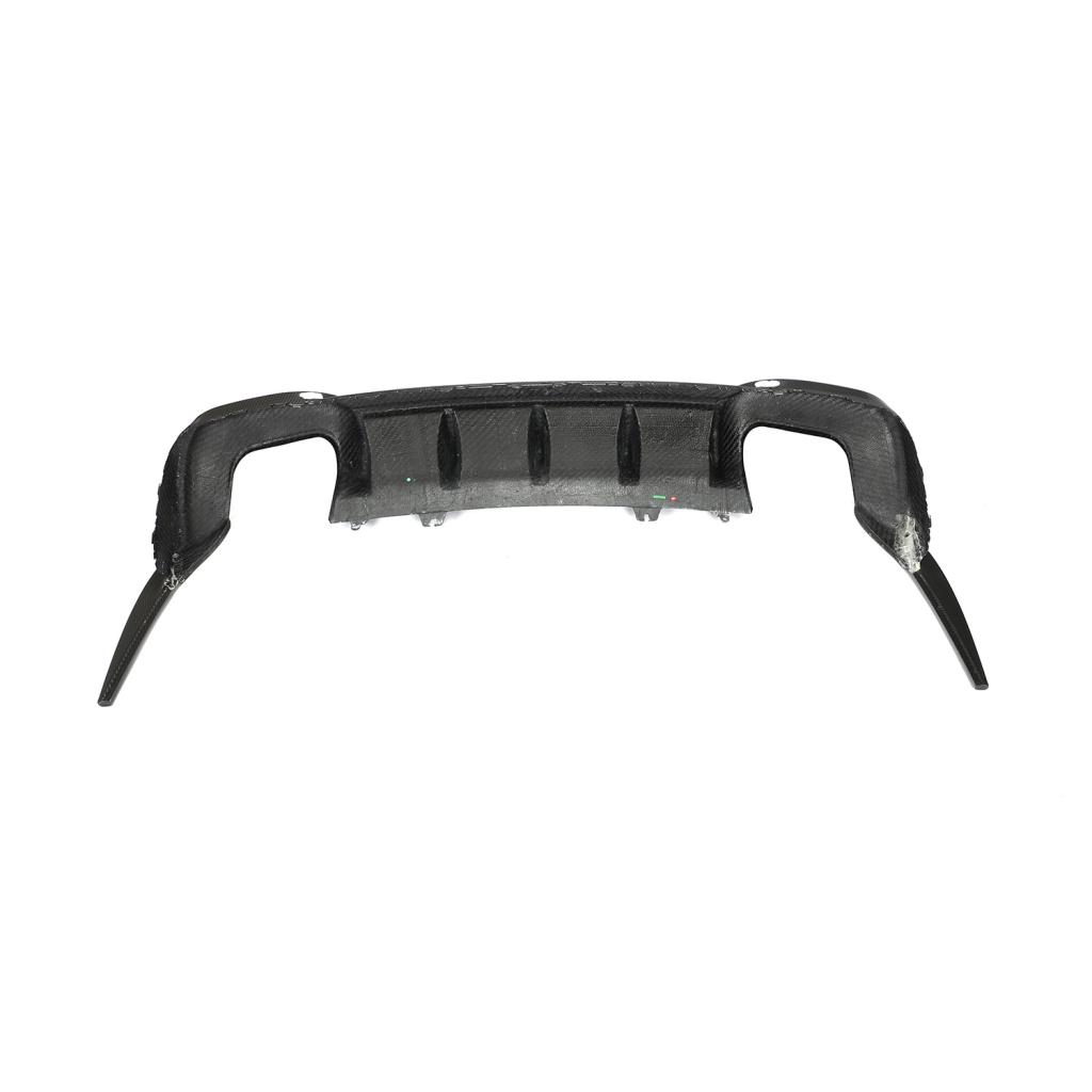 Lightweight carbon fiber rear diffuser improving aerodynamics