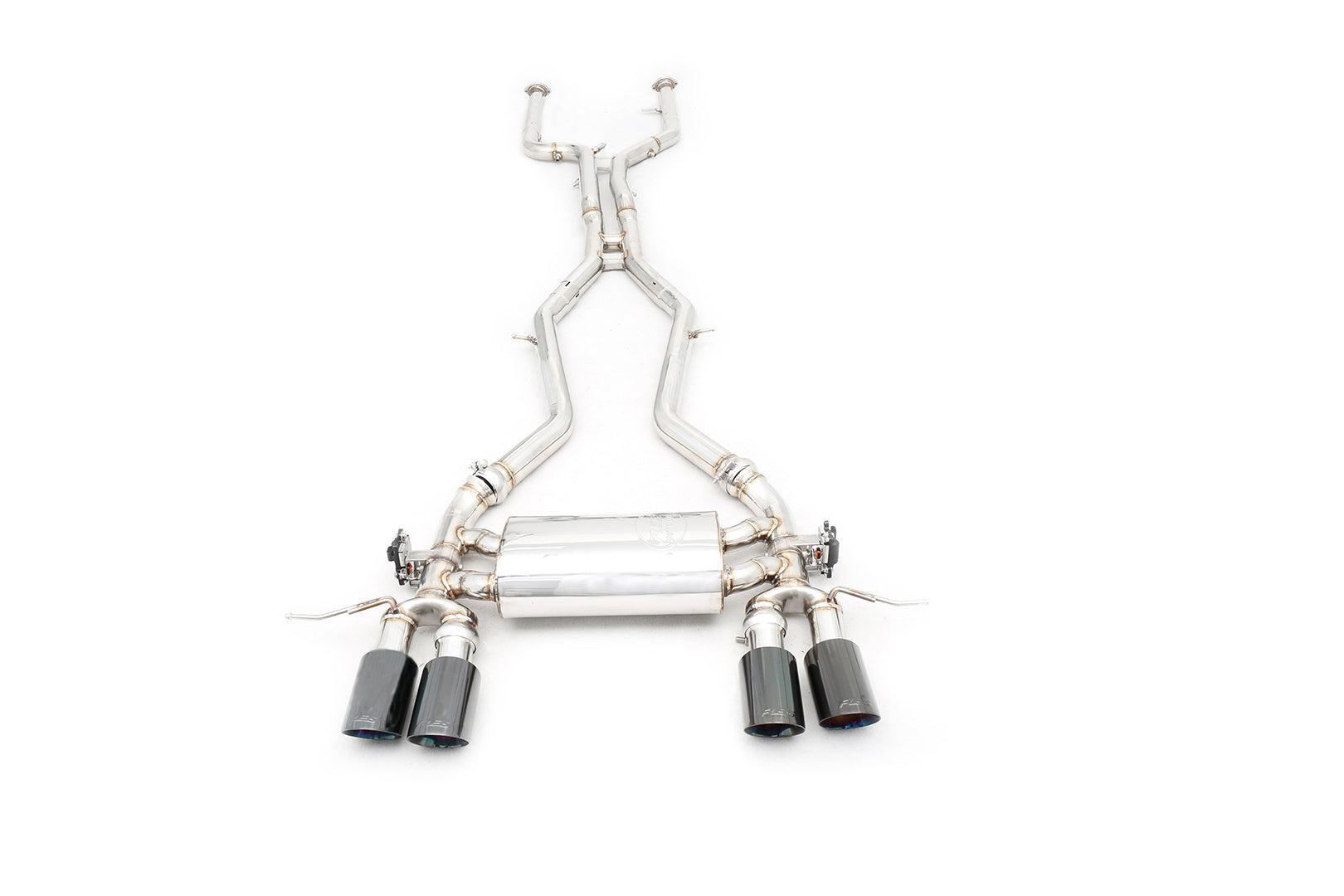 Close-up of valved design on S58 Valved Catback Exhaust for adjustable sound