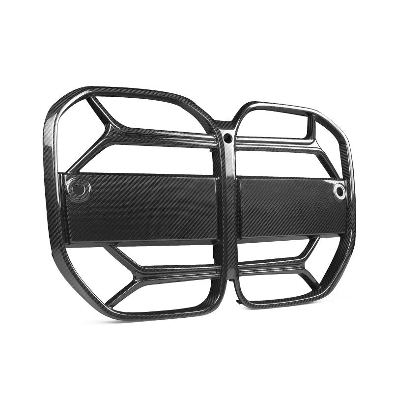 CSL Style Carbon Fiber Front Grille BMW G22 installed on 4 Series Coupe