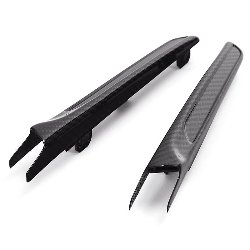High gloss carbon fiber fender vent trim BMW M4 F82 front angle