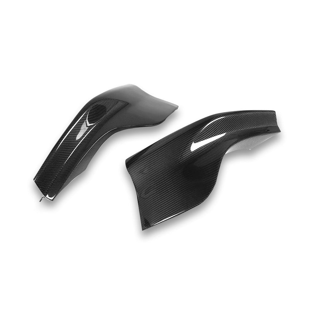 Aerodynamic carbon fiber front lower splitters BMW E60 side view