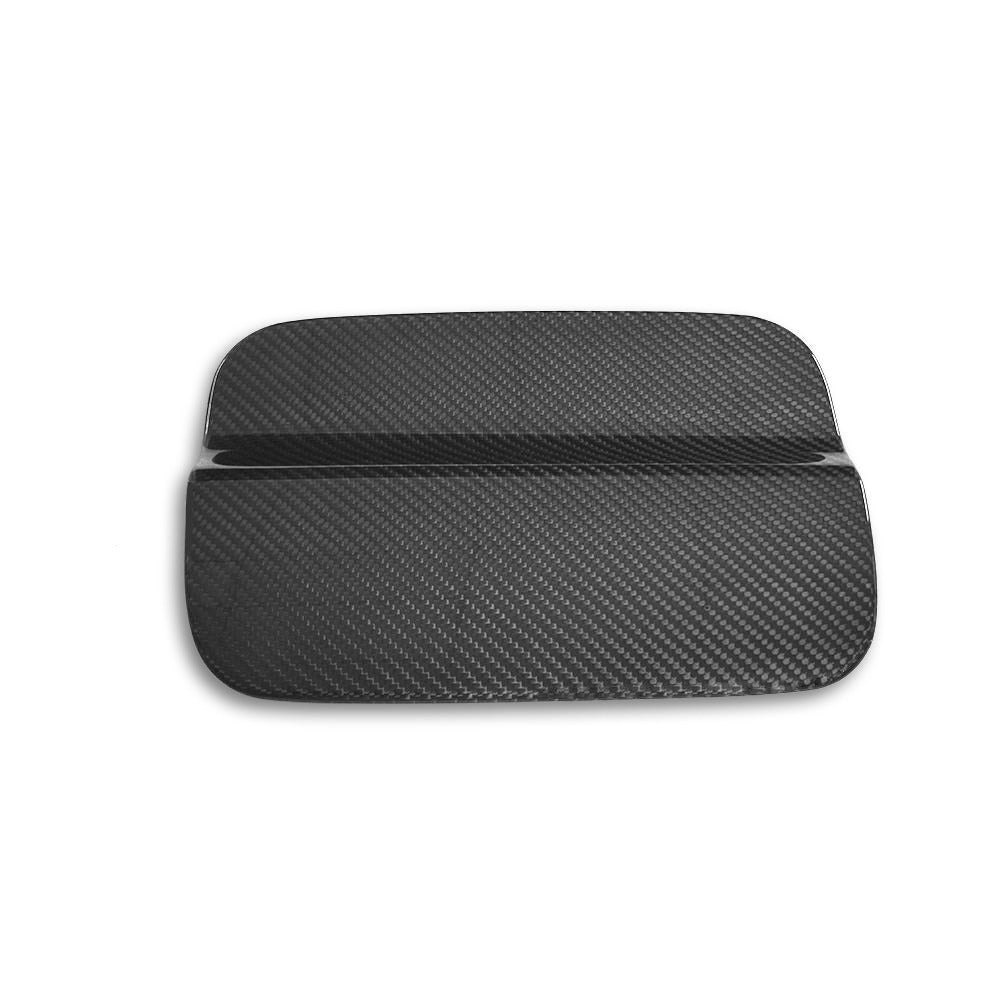 BMW F82 M4 fuel tank cover carbon fiber close-up weave pattern