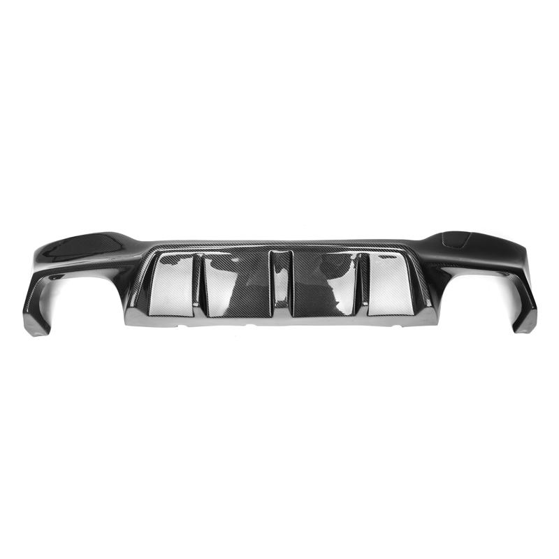 BMW F90 M5 3D Style Carbon Fiber Rear Diffuser – Gloss 2x2 Weave Installed