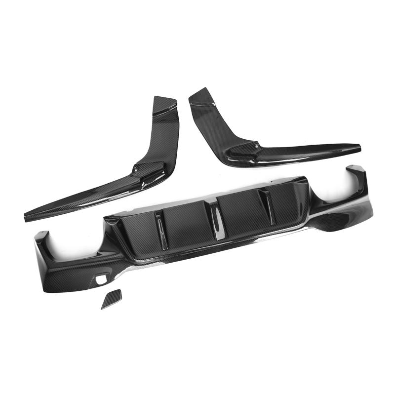 BMW F90 M5 3D Style Carbon Fiber Rear Diffuser – High-Gloss Carbon Fiber Detail