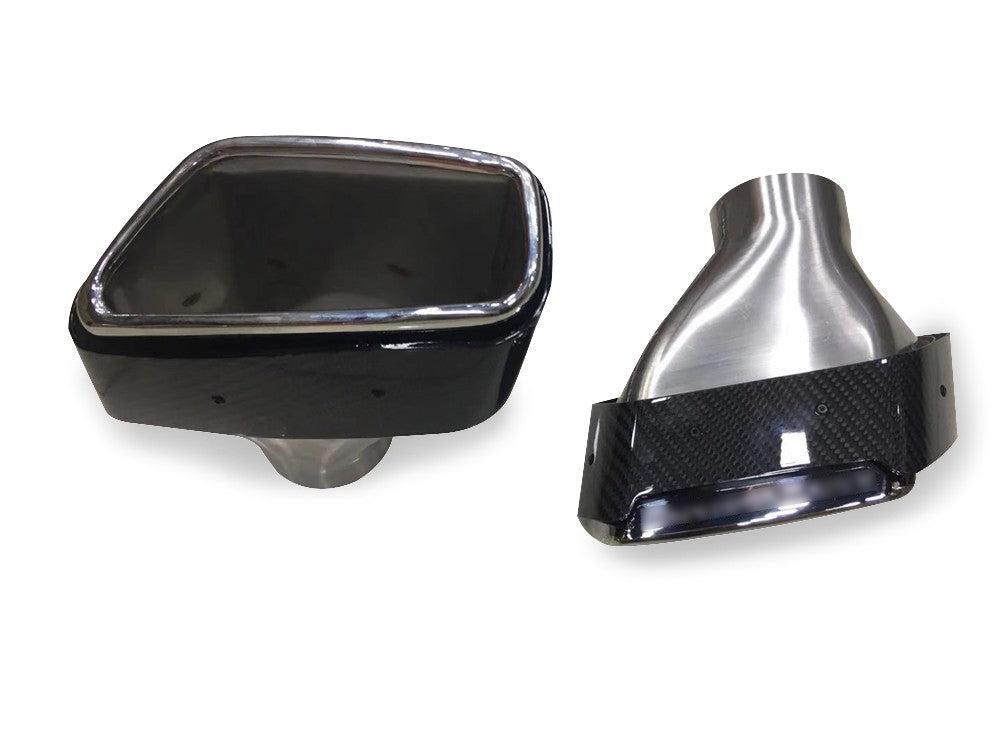 Carbon fiber exhaust tips for BMW G30 5 Series Sedan