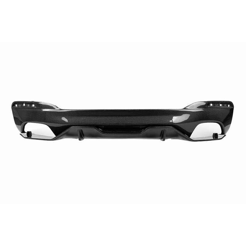 BMW G30 / G38 Carbon Fiber Rear Diffuser – Gloss carbon finish for enhanced aerodynamics and a modern look on your BMW G30 / G38 5 Series.