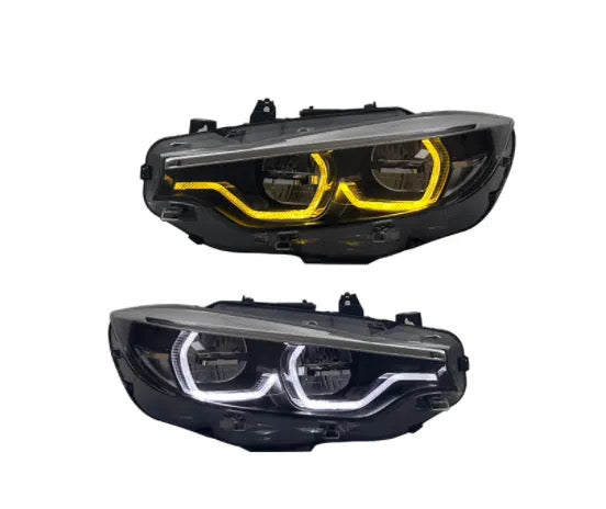 IKON switchable DRL headlights for BMW F82/F83 M4 - Yellow and White LED